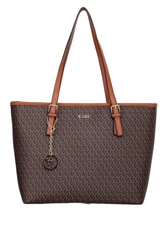 Kazo Logo Printed Signature Tote Bag For Women - Image 1