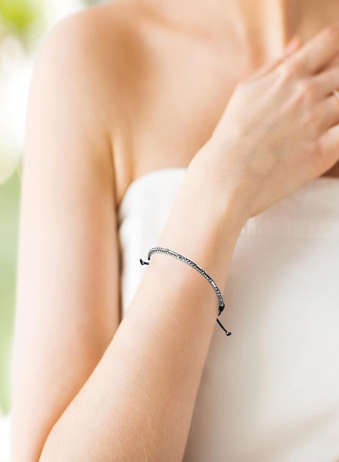 ASELFAD Morse Code Bracelets for Women,Friendships Inspirational gifts for Women Mom Wife Friends Female Best Friend Sister Grandma, Stainless Steel, stainless steel - Image 4