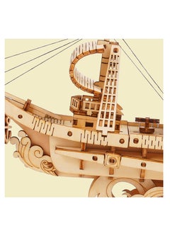 Robotime Rolife Sailing Ship Model TG305, Assembly Brain Teaser 3D Wooden Puzzle DIY Build Model Crafts Kits, Unique Home Decor Birthday Gifts for Teens or Adults  - Image 3