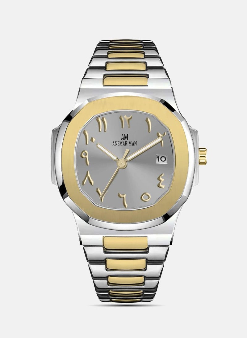 انيمار مان ساعات رجالية أنيمار مان صنقل وقفل استيل