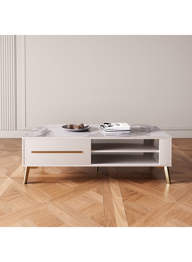 Home Box Pearl Sintered Stone Top Coffee Table 120 x 43 x 60 cm  - Image 1