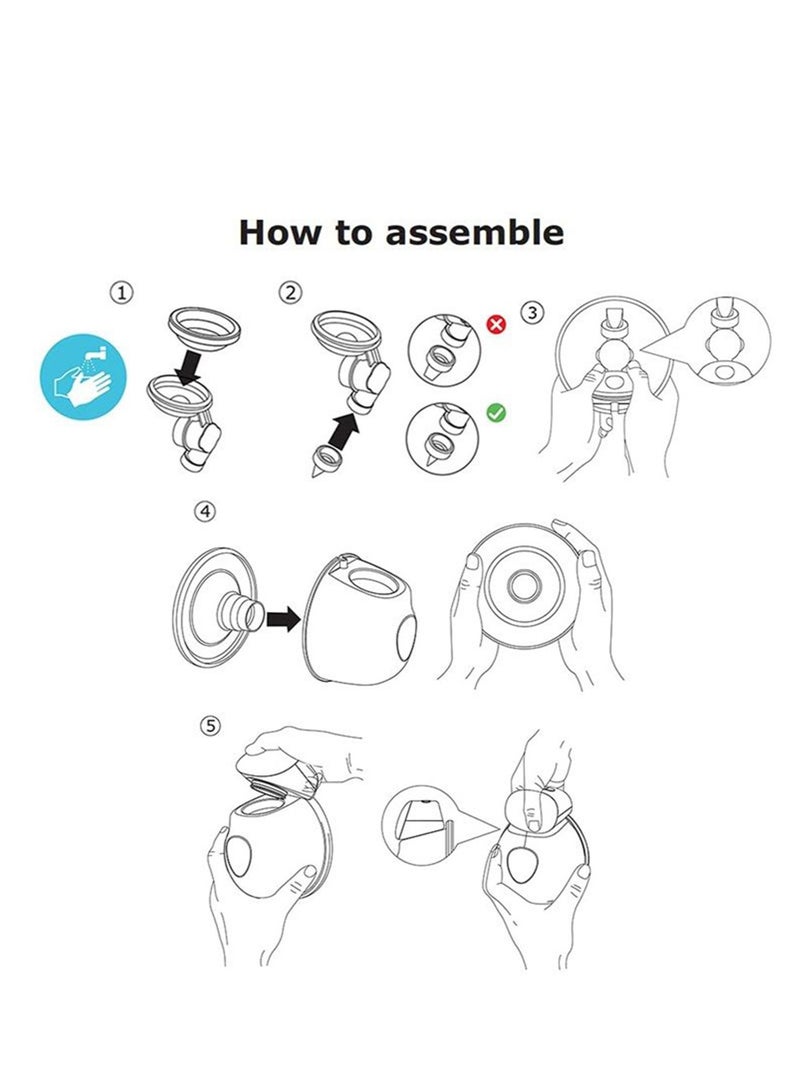 BB-P1 Wearable Pump Hands Free Electric Single Portable Wearable Cup 8oz/ 240ml BPA-free 3 Modes 10 Suction Levels Comfort Breastfeeding Milk Collector With 28mm Flange - Image 3