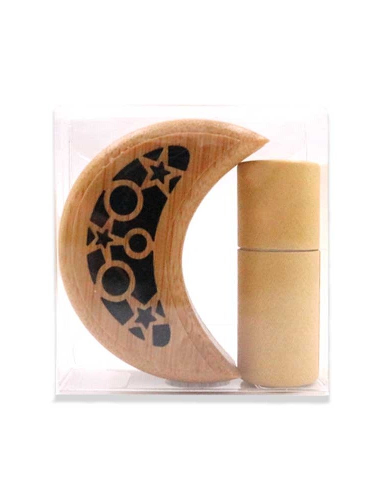 Bakhoor BoSidin - 12 sets Mini Incense Gift Set Moon Design Wooden Burner - Image 2