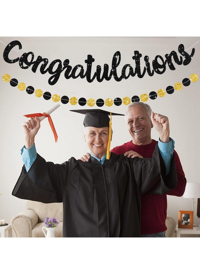 BEISHIDA لافتة تهنئة سوداء من بيشيدا (بدون DIY)، لافتات تخرج 2025، مستلزمات حفلات تهنئة تخرج دفعة 2025، زينة للتهنئة بالتخرج، الزفاف، حفلات التقاعد - Image 5