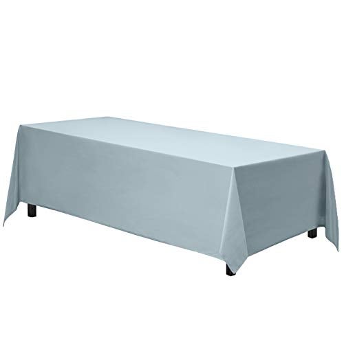 Gee Di Moda Rectangle Tablecloth  70 x 120 Inch Baby Blue Table Cloth for 6 or 8 Foot Rectangle Table  Heavy Duty Washable Fabric  for Buffet Table Holiday Party Dinner Wedding  Baby Shower