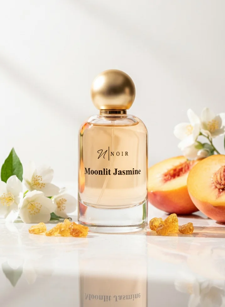 noir Moonlit Jasmine Eau de Parfum for Women – Warm, Sweet Floral Fragrance of Jasmine, Peach & Amber with Creamy Caramel & Sandalwood | Long Lasting Luxury Scent – 100ml