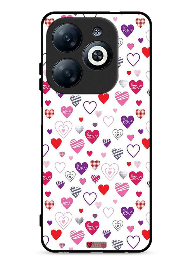 Tolwak Infinix Smart 8 4G Protective Case Cover Hearts Doodle - Image 1
