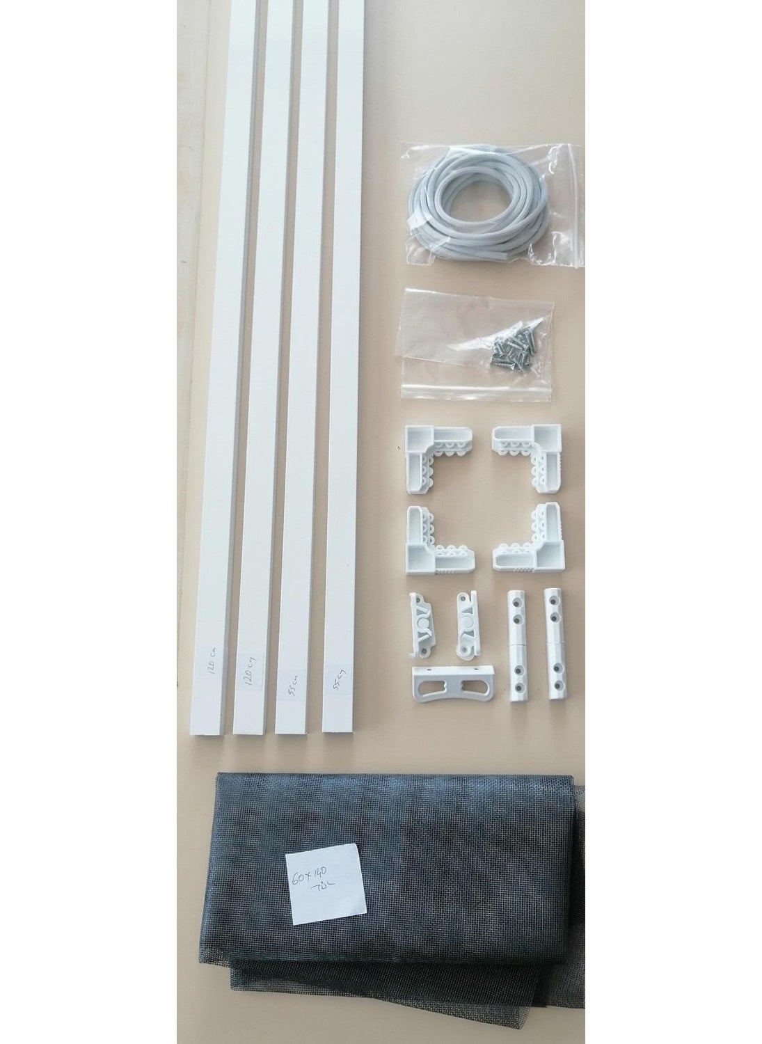 Kent Aksesuar 17*25 Window Fly Screen Full Set White  - Image 1