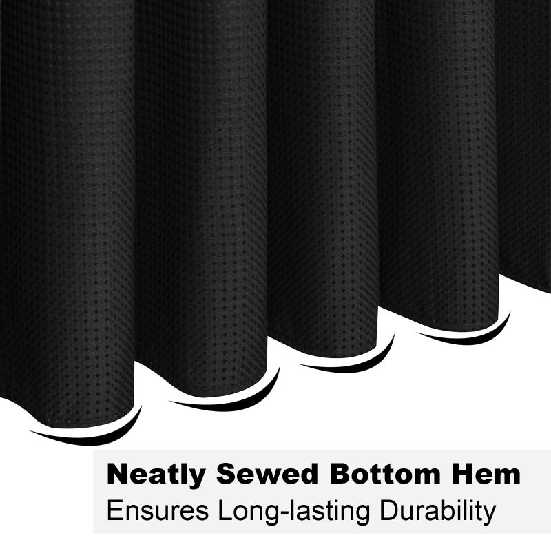 Final Friday Shower Curtain Black Fabric, Waffle Shower Curtains for Bathroom, Hotel Luxury Cloth Bath Curtain Boho Bathroom Decor Set with Grommets Washable No Hooks 72 x 72 Inch - Image 3