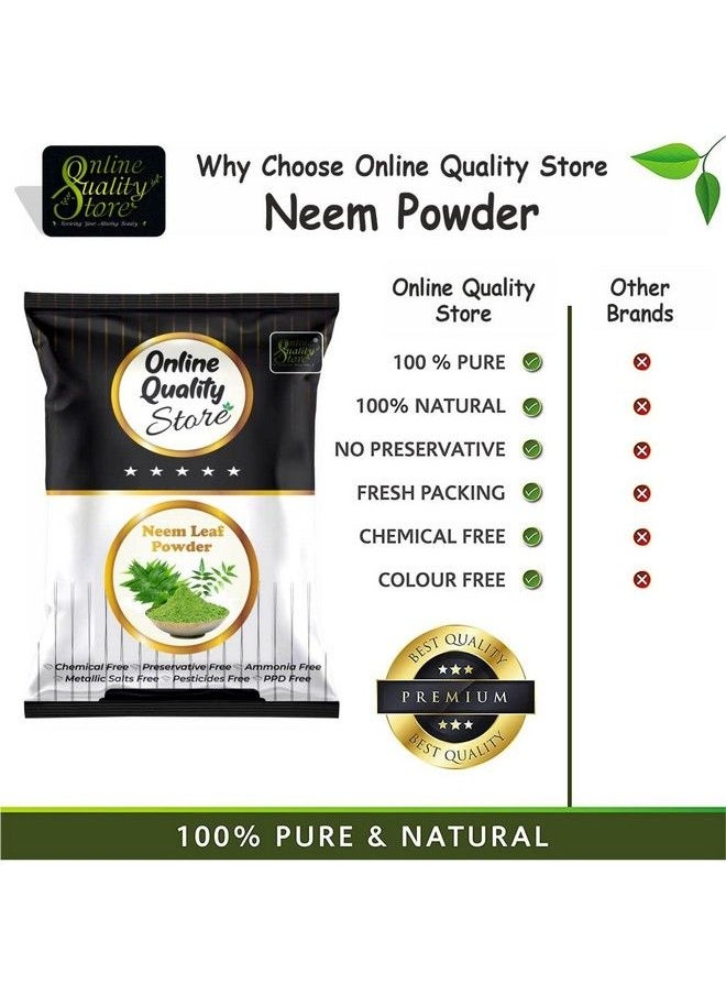 Online Quality Store Neem Powder For Face Pack ;Neem Powder ;Neem Powder For Face Pack Organic ;Pure Neem Powder ;Pure Organic Neem Powder For Facebodyskinhairplants ;Azadirachta Indica100G  - Image 4