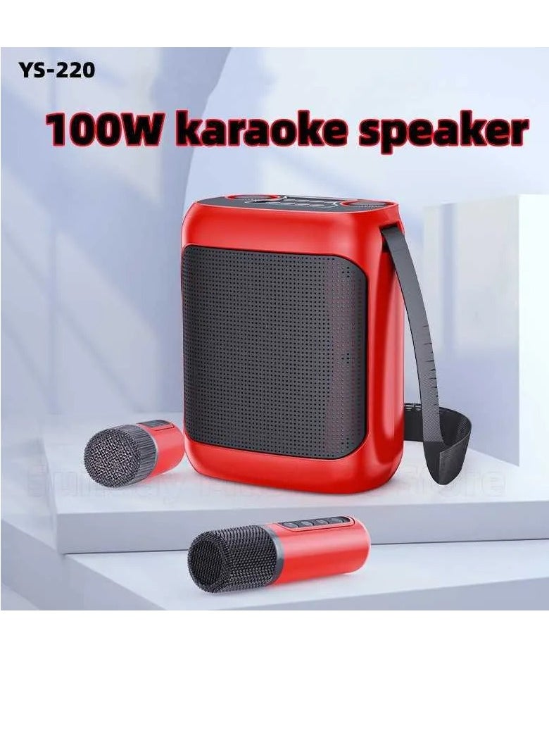 YS-220 Outdoor Karaoke Speaker Big Strap Speaker With Dual UHF Wireless Microphone Red - pzsku/Z0AD57CB5BBFF196A1D47Z/45/_/1733580052/143876ab-d553-4a2f-a054-118e3e833c35