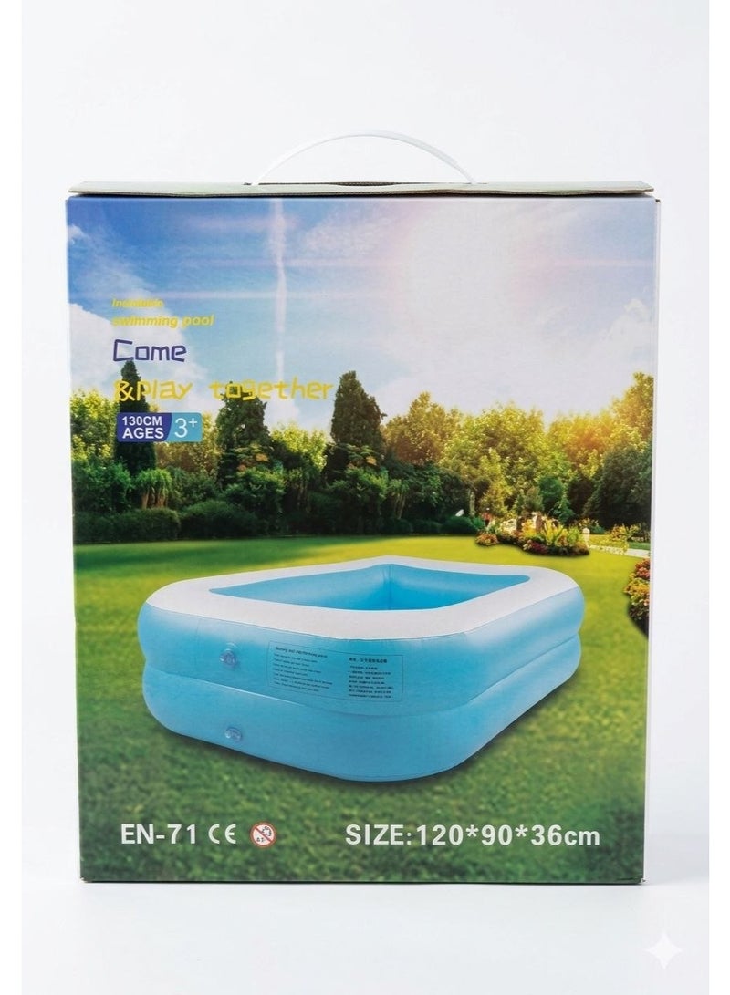 Inflatable children's swimming pool for home use 120x90x36cm. - Image 1