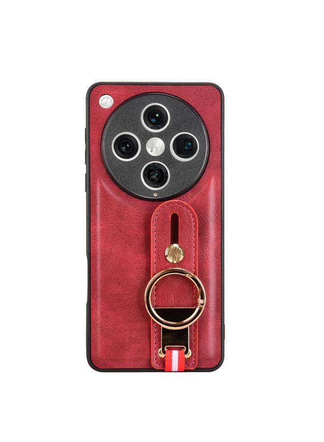 اس-توب جراب خلفي من الجلد مع سوار معصم لهاتف OPPO Find X8 Pro - Image 3