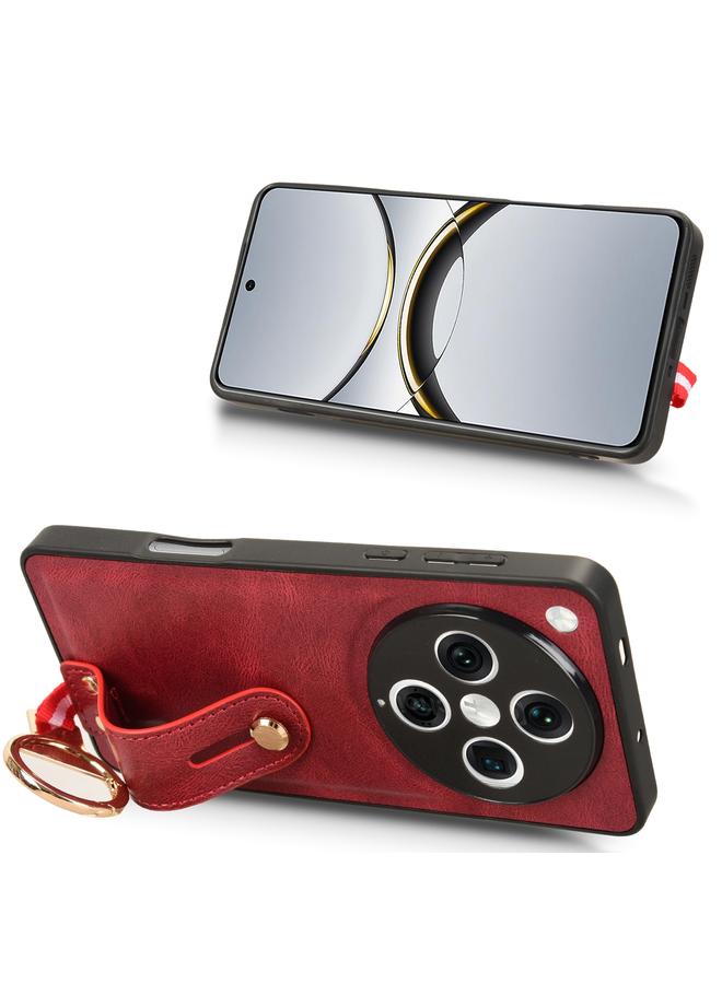 اس-توب جراب خلفي من الجلد مع سوار معصم لهاتف OPPO Find X8 Pro - Image 5