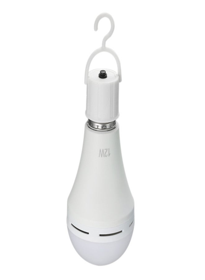 Pack of 2 Multifunctional Rechargeable 12W Emergency LED Light Bulbs 60W Equivalent 6000K Bright Outdoor Hanging Lamp Lights for Power Outage Camping Garden Parties--E26/E27, AC100~240V - Image 5