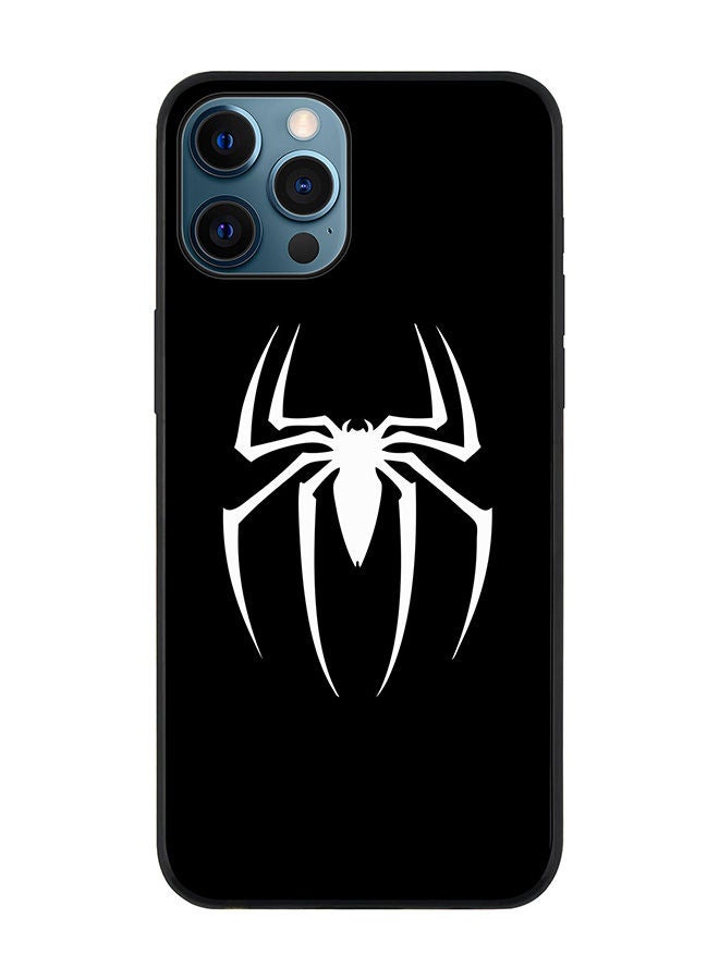 Stylizedd Rugged Black edge case for Apple iPhone 12 Pro Max Slim fit Soft Case Flexible Rubber Edges Anti Drop TPU Gel Thin Cover - Spidermark (Black) - Image 1