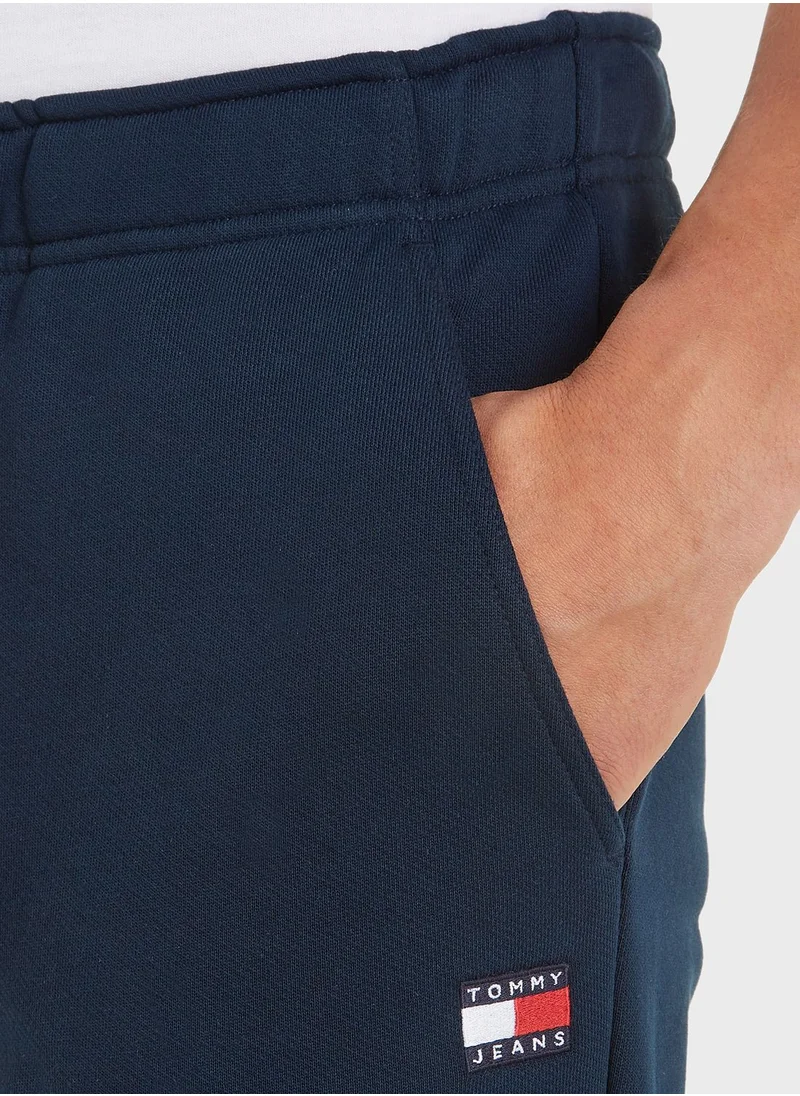 TOMMY JEANS Logo Badge Cuffed Sweatpants