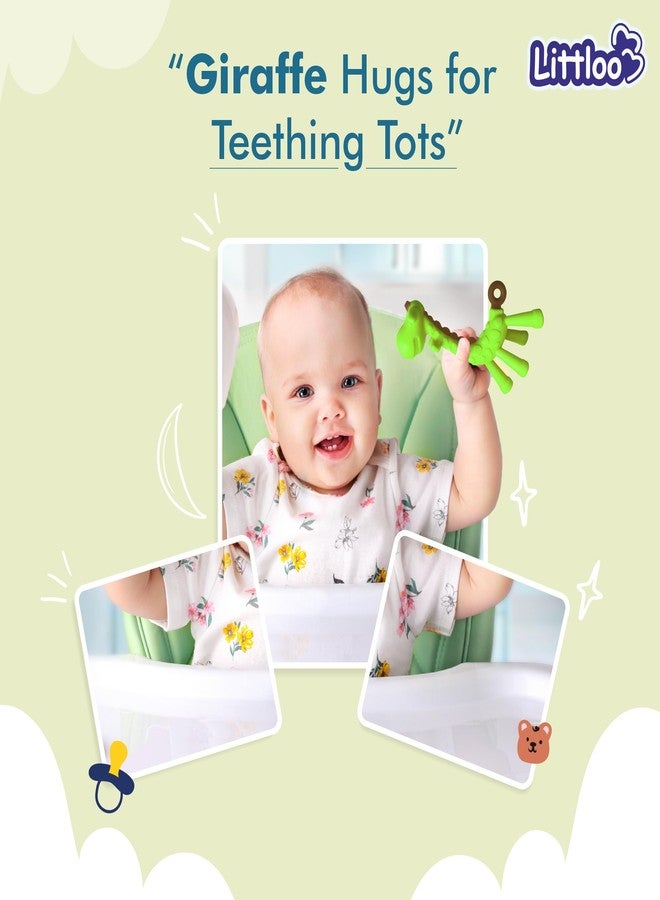Littloo Baby Giraffe Teether - Soothing Relief for Teething Infants (Green) - Image 2