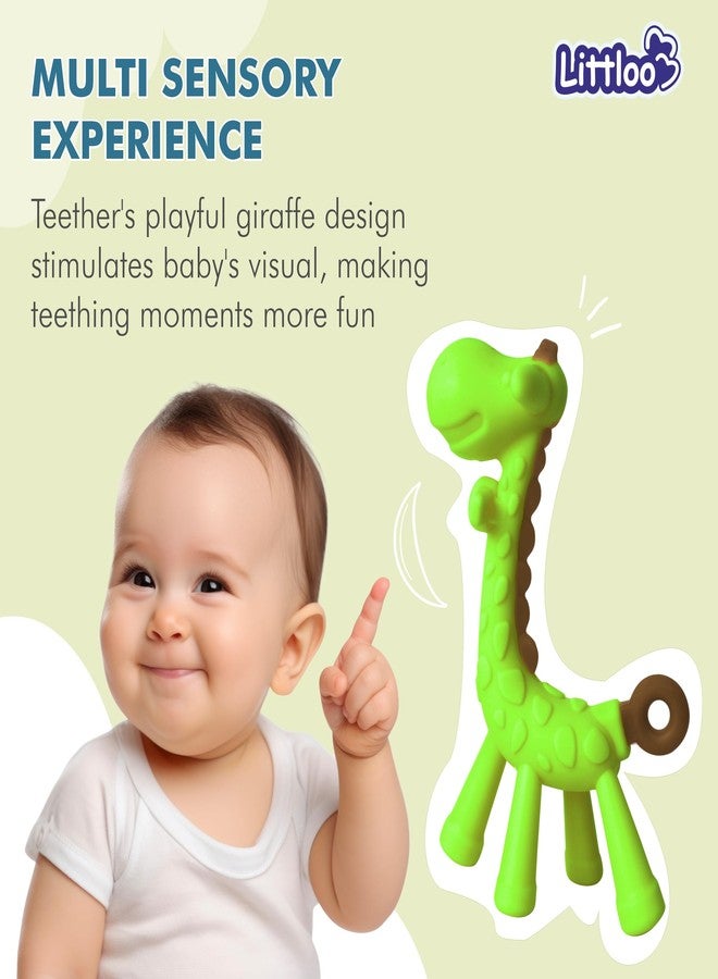 Littloo Baby Giraffe Teether - Soothing Relief for Teething Infants (Green) - Image 5