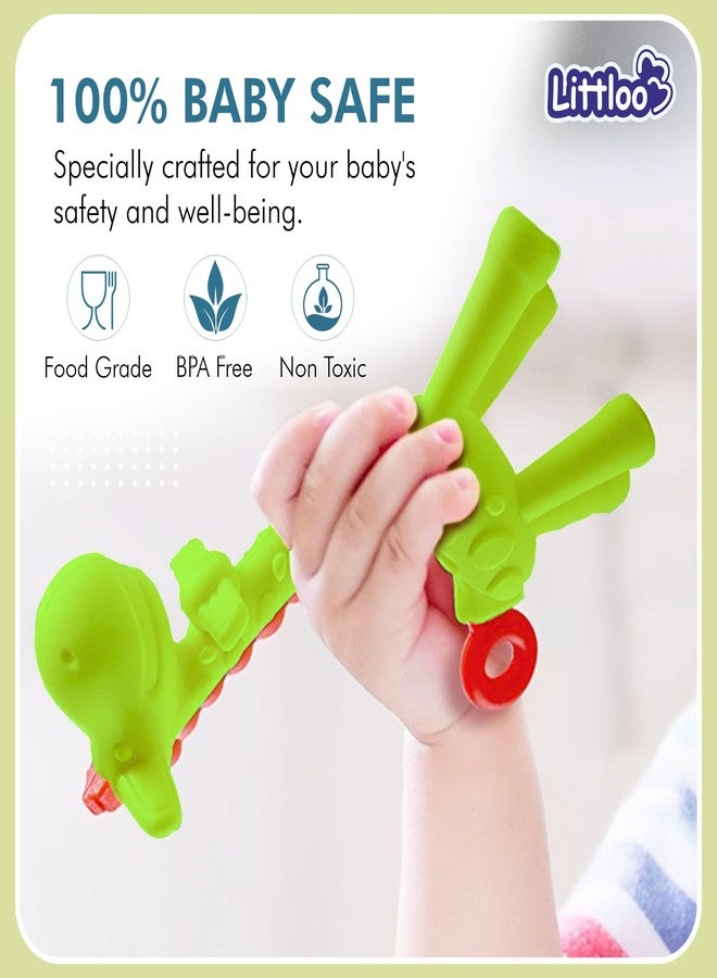 Littloo Baby Giraffe Teether - Soothing Relief for Teething Infants (Green) - Image 4