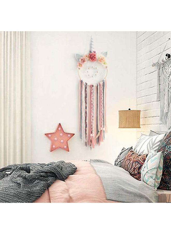 NIBEMINENT Handmade Lace Dream Catcher Feather Bead Hanging Decoration Multicolour - Image 5