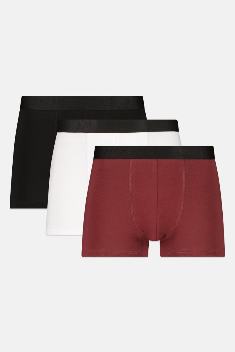 London Fog Men 3 Pieces Brand Logo Boxer, Multicolor - Image 1