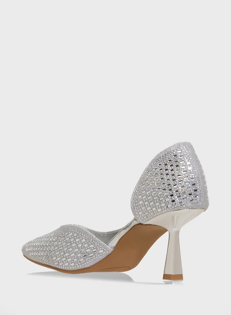 ELLA Glitter Heeled Pump