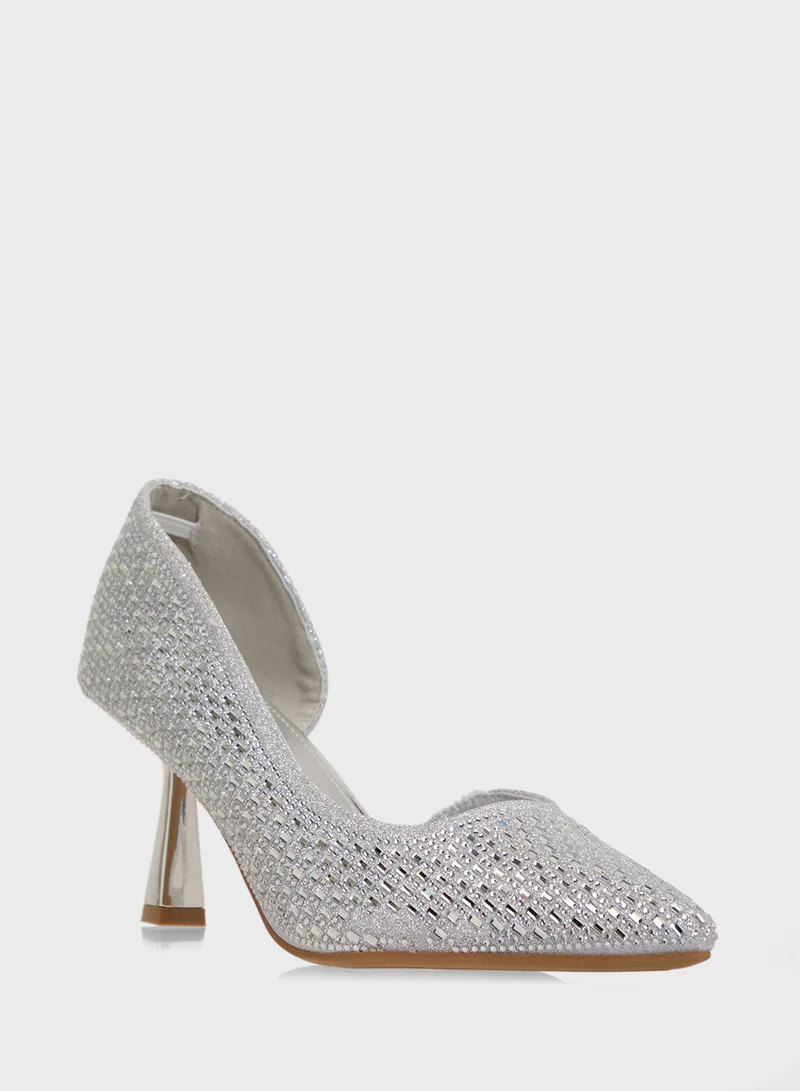 ELLA Glitter Heeled Pump