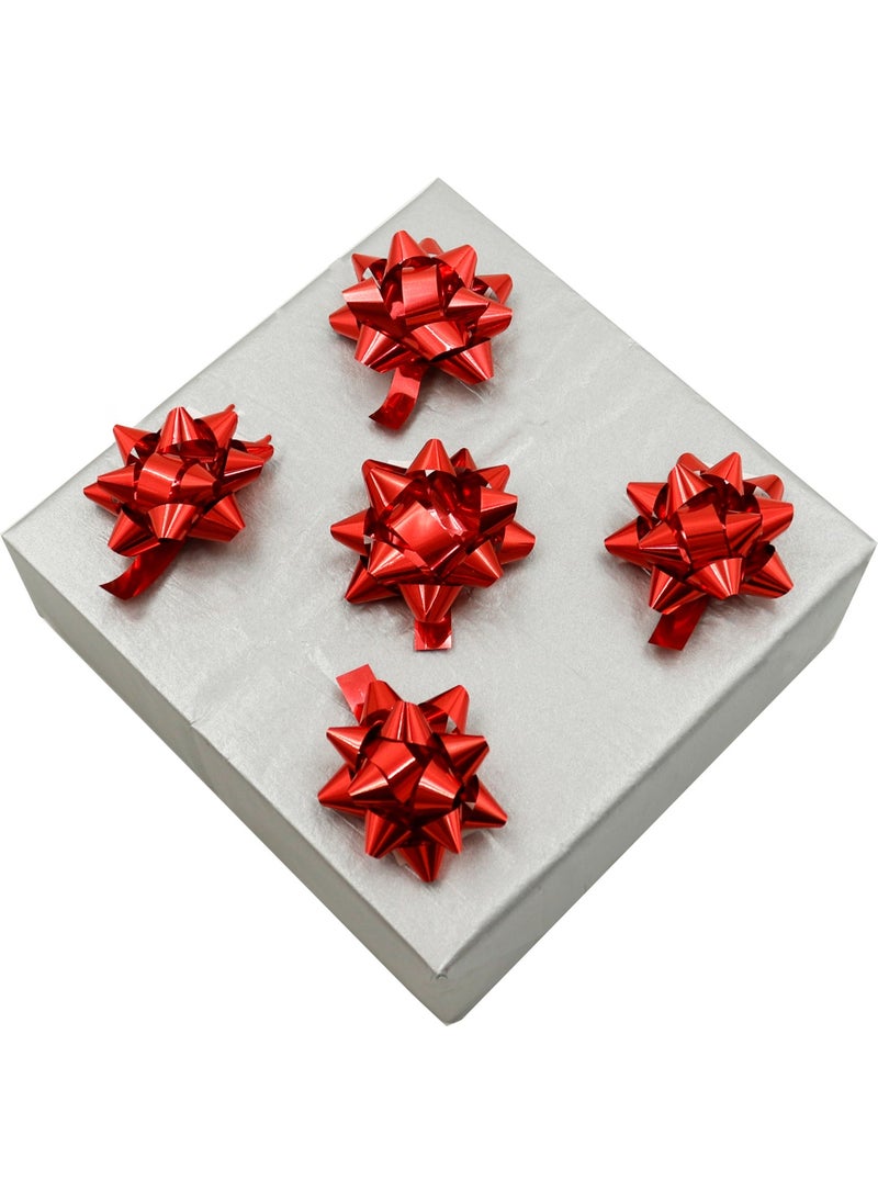 Repro Design - Red Metallic 50 Pieces Bow Ornament - Image 1