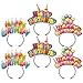 KKBES Birthday Party Hats 24 Pack Happy Birthday Headbands for Adults and Kids 3 Patterns - Image 2