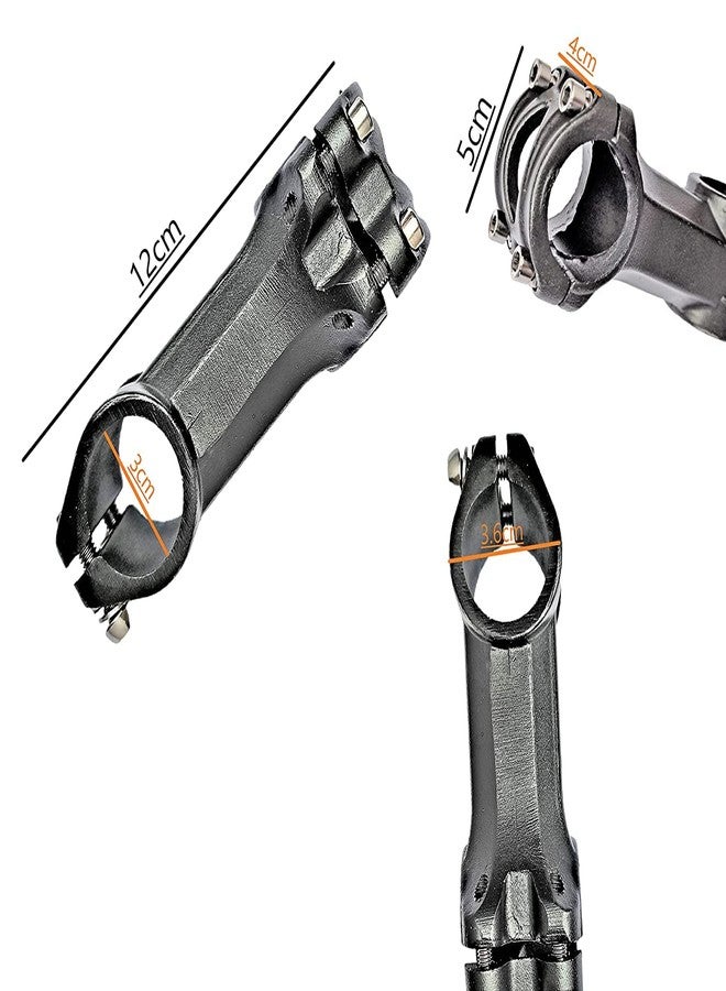 Lista Bicycle Stem Wake Mountain Bike Stem Short Handlebar Stem Lightweight for Most Bicycle, (Aluminum Alloy Black) - Image 5