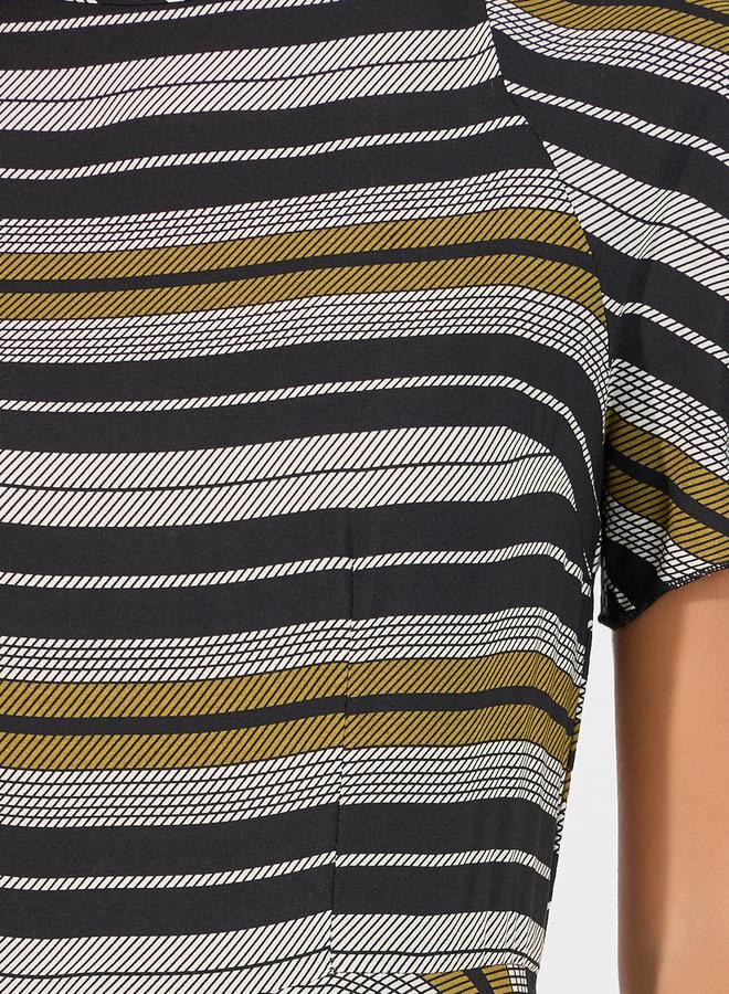 Styli Striped Asymmetrical Dress  - Image 3