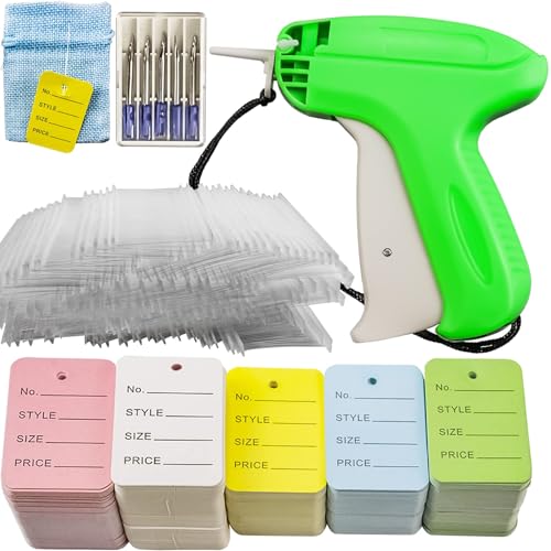 Vmiapxo 5506 Pcs Clothing Tag Machine Kit, Label Applicator Dressmaker Labels Industrial Clothing Tagger Tag Machine with 5 Pcs Steel Needles 5000 Pcs 2" Barbs Fasteners 500 Pcs Price Tags - Image 1