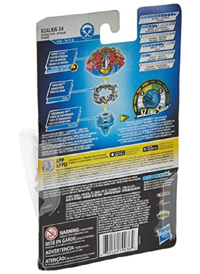 BeyBlade - Burst Turbo Slingshock Xcalius X4 Starter Pack Battling Top And Right/Leftspin Launcher Age 8+ - Image 1