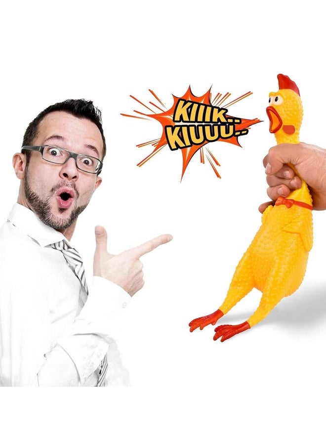Sage Square Sage Square Hilarious 32cm Squeaking Screaming Chicken Toy for Kids, Silly Squeezing & Squawking Novelty Gift Idea � Vibrant Colors & Wacky Design  - Image 3