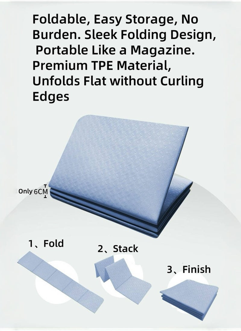 TREYO Premium Eco-Friendly TPE Yoga Mat - Advanced High-Density Foaming Technology, Elegant 6mm Non-Slip Design for Yoga, Pilates, & Travel Fitness  - Image 2