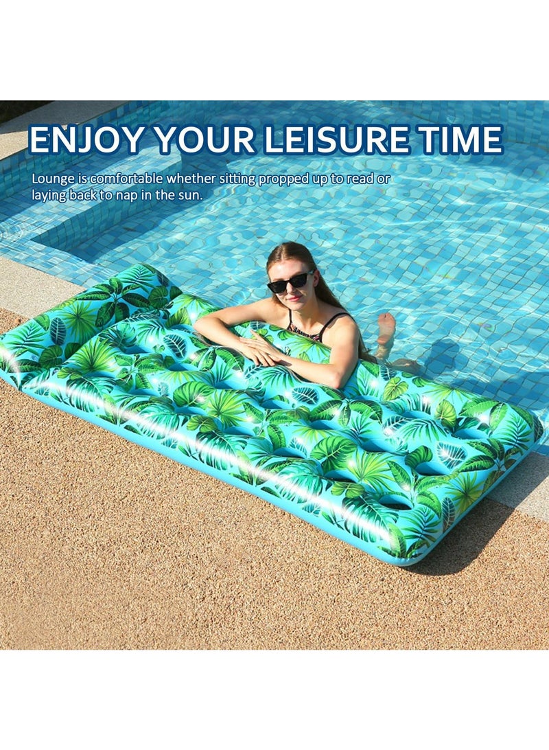 Y&D Leaf Print 21 Hole Water Inflatable Floating Bed - Image 2