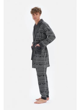 Anthracite Shawl Collar Metering Printed Dressing Gown - pzsku/Z0AD64D6D5183FAE6BD78Z/45/_/1733393204/75afd7f2-0cd4-43c1-bd9e-a91e5945945b