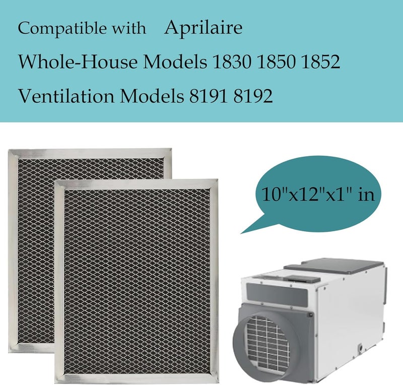 DAODEFUL 5443 Dehumidifier Filter MERV 8 for Aprilaire Whole-House (10"x12"x1") Models 1830, 1850, 1852 and Ventilation Models 8191 8192, Used for Basements, Whole Homes, Office - 2 Pack - Image 2