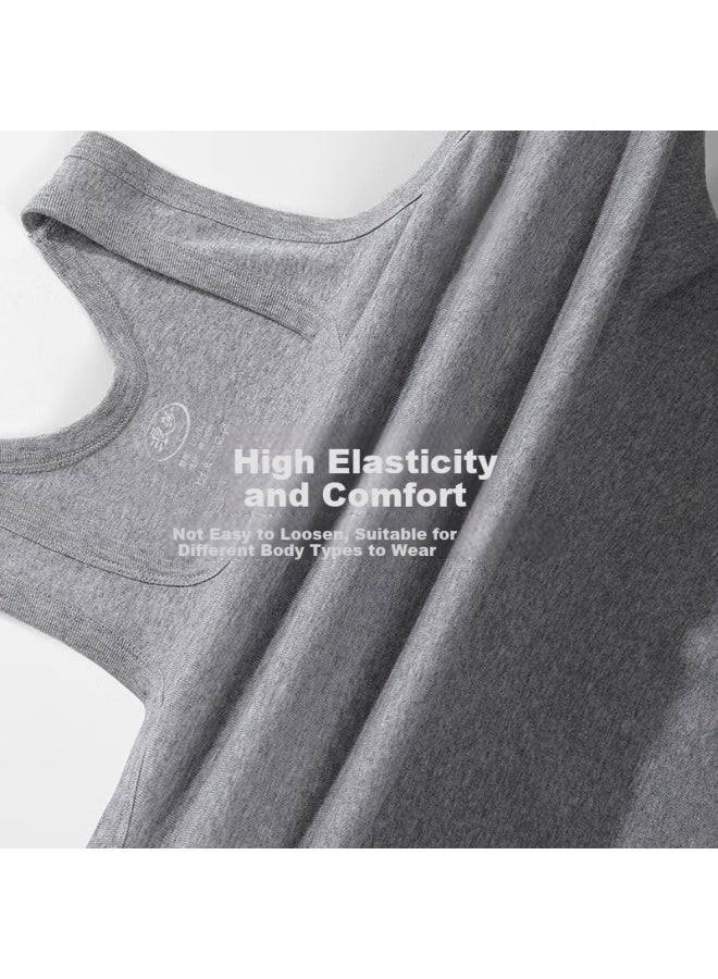 LANG SHA Langsha Men's Cotton Vest For Middle-aged And Elderly, Slim Fit, Sports And Fitness, All Cotton, Sweat-absorbent, Breathable, Invisible, High Elasticity, Men's Undershirt - Image 5