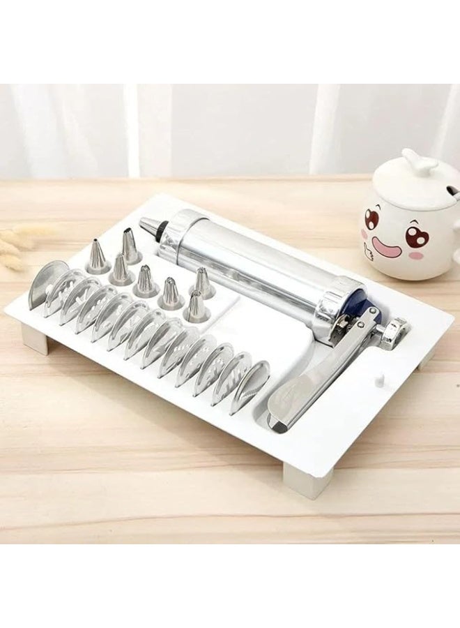 Cookie Press Machine with 20 Discs and Multiple Nozzles – Biscuit Maker Tool for Petit Four, Cookies & French Pastries, Ideal for Home Baking - Image 5
