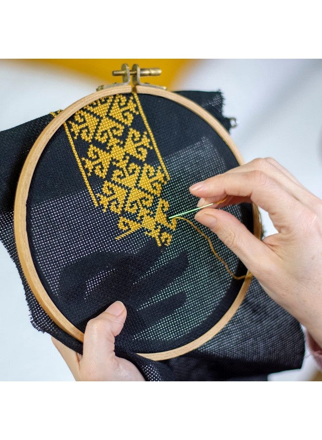 Similane 6 Pcs Cross Stitch Aida Cloth Embroidery Cloth Cross Stitch Fabric 14 Count Black Aida Easy To Use Cross Stitch Embroidery Patterns Pictures 12 By 18 Inch - Image 5