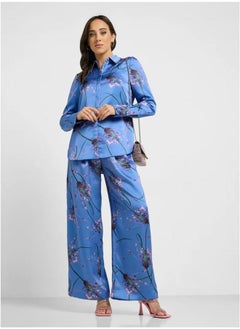 Ted Baker Printed Satin High Waist Pants  - Image 1