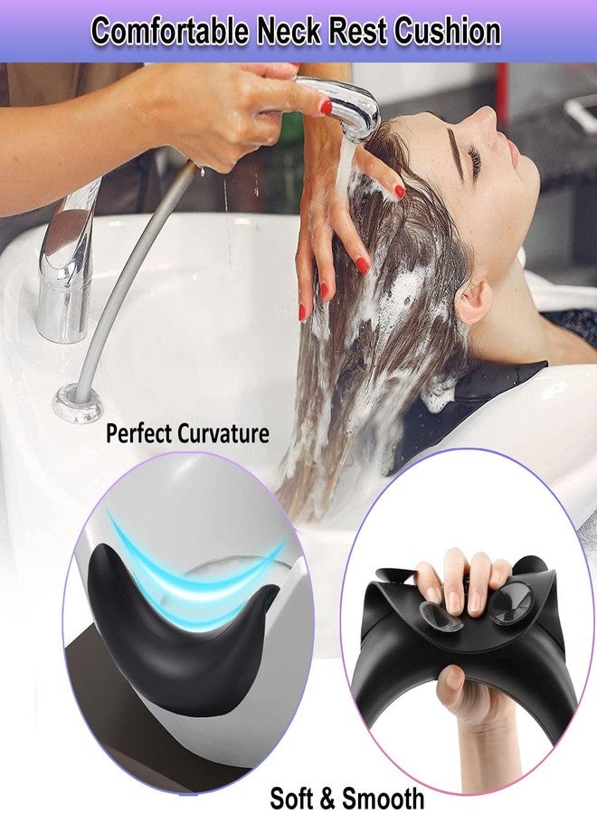 DBYANAN Shampoo Bowl Neck Rest for Sink, Silicone Neck Rest Cushion with Suction Cup, Portable Hair Washing Sink Neck Support Non-Slip for Salon Home Wash Basin - Image 3
