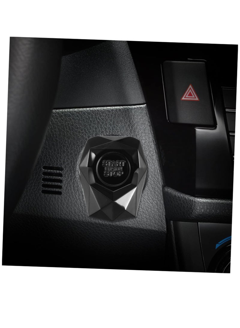 Car Engine Start Button Cover, Car Start Button Covers Key Ignition Cover Car Bling Ring Sticker Cap Ignition Accessories car Sticker fire Cover Iron Universal - Image 2