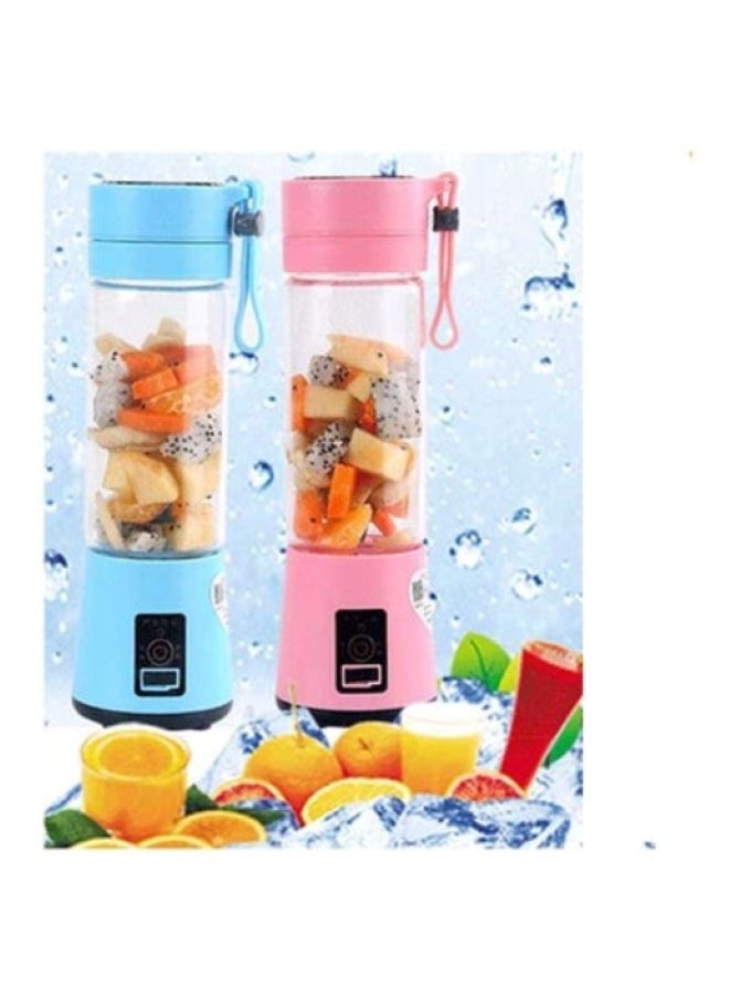 Mini Portable High Power USB Rechargeable Juice Cup Blender 600ml, Electric Rechargeable Juice Cup Blue