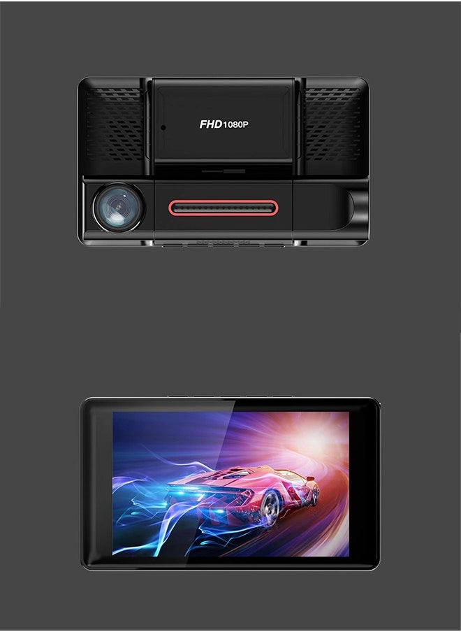 Dashcam 2024 new 1080P Dash Cam with 4" Screen: Capture Every Angle  Full HD Dash Cam