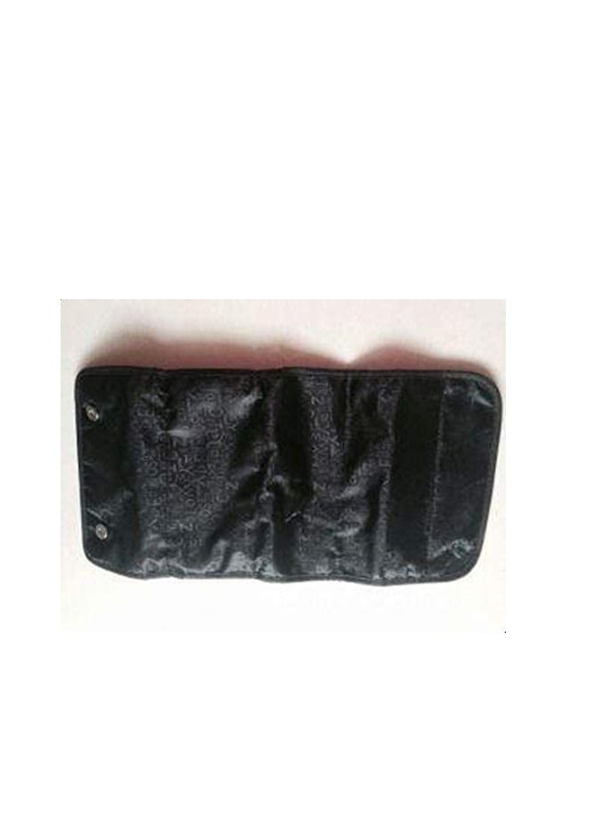 Generic Roll-up Travel Makeup Organizer Bag, Black, Lightweight and portable travel makeup bag, ideal for travel, designed with a shoulder strap and a durable handle. - Image 2