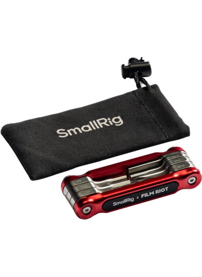 SMALLRIG SmallRig x FILM RIOT 7-in-1 Folding Wrench Set (Red)  - Image 2