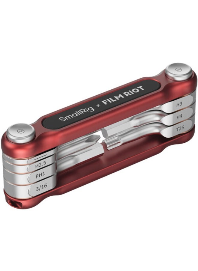 SMALLRIG SmallRig x FILM RIOT 7-in-1 Folding Wrench Set (Red)  - Image 1